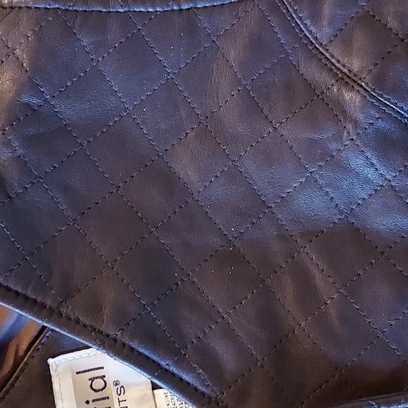 Essential Elements Women's Quilted Brown Leather Vest Fitted Western  L - Picture 8 of 14